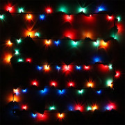 Гирлянда эл.д/дома точечная 07м 140 ламп накал. (зел.провод) "MINI" цв.мульти 8реж арт.196-154