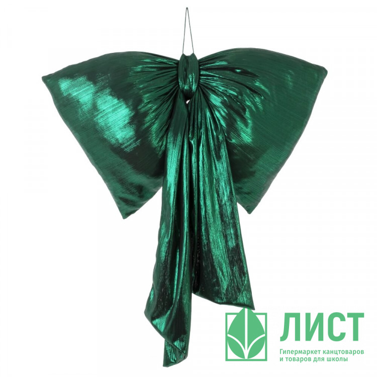 Украшение декоративное "Бант объёмный" 39*25см "Парча" цв.изумруд арт.823820
