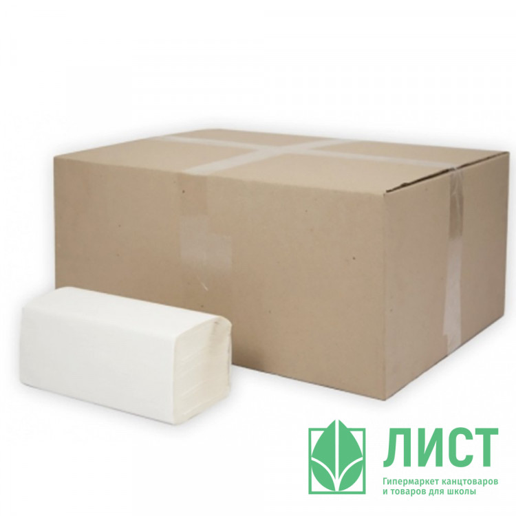 Полотенце бумажное V(ZZ)-сложение 1-сл 250л Терес Стандарт (22*23) Система H3 белые арт.Т-0225 (Ст.20)