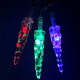 Гирлянда электрическая для дома фигурная 05м 20LED "Сосульки" цвет мульти (светлый провод) (можно соединять) арт.183-0063