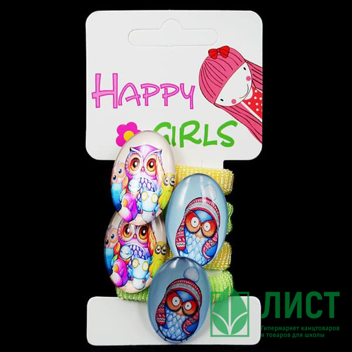 Резинка для волос 04шт. "Совы" арт. 515-1291