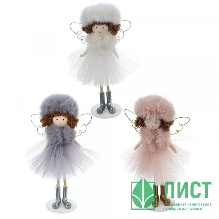 Украшение декоративное текстиль "Девочка в шапочке" 17см цв.асс. арт.807436