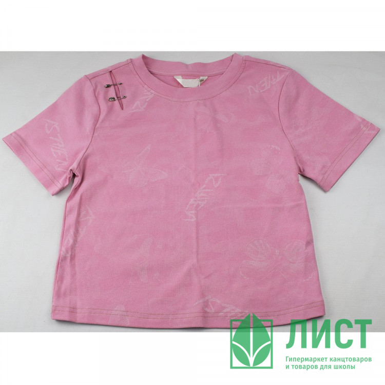 Футболка для девочки арт.Deloras 22532 размерный ряд 34/134- 44/164 цвет персиковый