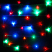 Гирлянда электрическая для дома точечная 9,5м 100LED цвет мульти (прозрачный провод) 8режимов (можно соединять) арт.129-018