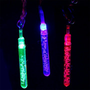 Гирлянда электрическая для дома фигурная 05м 20LED "Льдинка" цвет мульти (светлый провод) (можно соединять) арт.183-0065