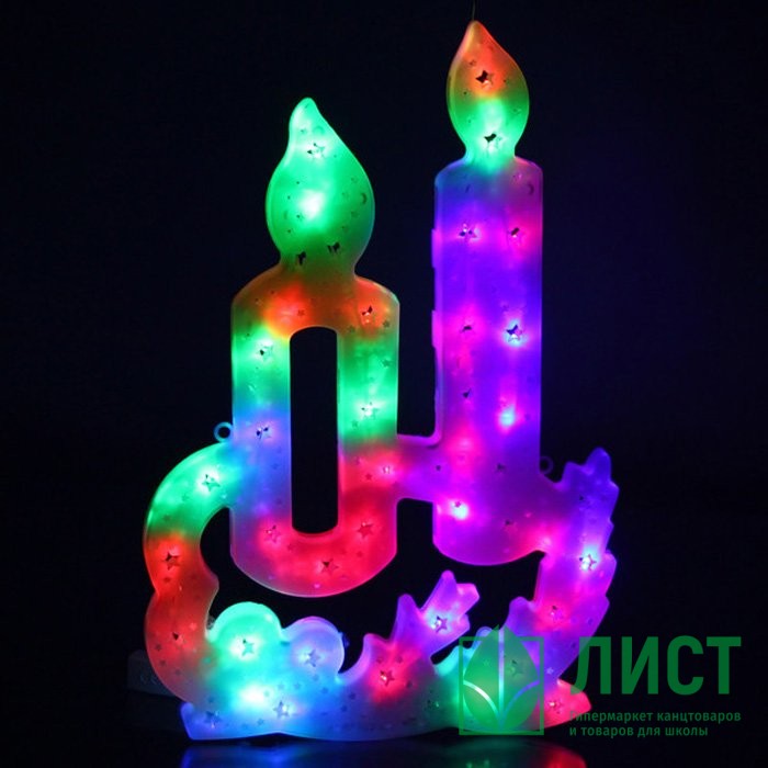 Гирлянда эл. планшет д/помещений "Свечи" 40см цв.мульти арт.196-074