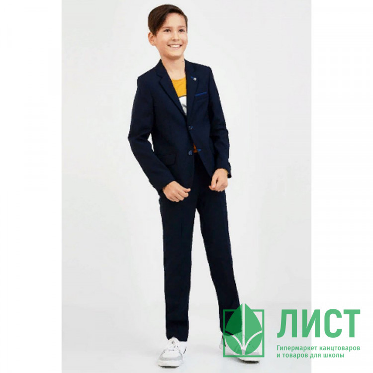 Костюм (Bremer) Фрейзер (пиджак приталенный/брюки зауженные) размер 32/140-44/182 цвет синий