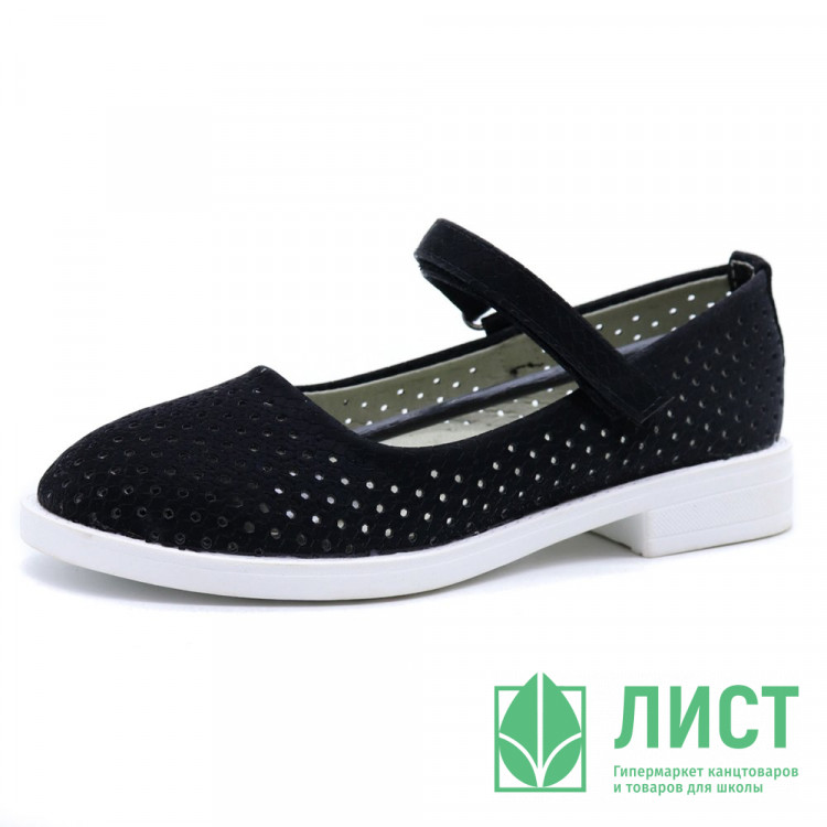 Туфли для девочки (Paliament) черный верх-искусственный нубук подкладка-искусственная кожа размерный ряд 32-37 арт.tyg-188-33-2