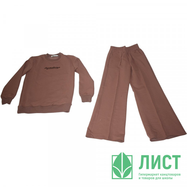 Костюм спортивный для девочки (MULTIBREND) арт.472379 размер 36/140-42/158 цвет кофейный