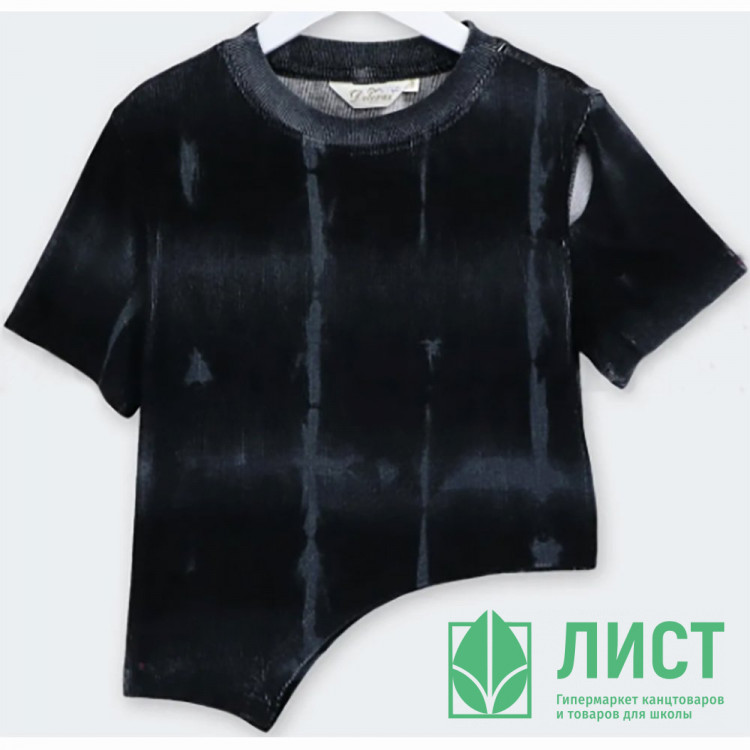 Футболка для девочки арт.Deloras 22139 размерный ряд 34/134- 44/164 цвет черный