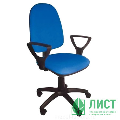 Кресло для оператора пластик/кожзам PRESTIGE синий Кресло для оператора пластик/кожзам PRESTIGE синий
