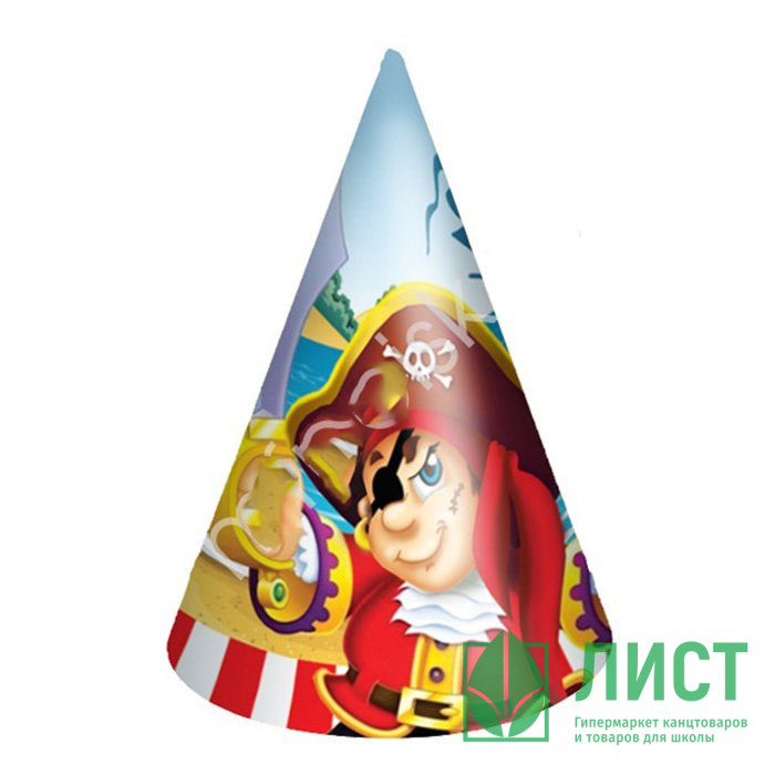 Колпак 06шт/наб. Веселый Пират арт.6043377