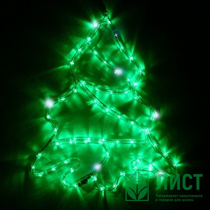 Гирлянда электрическая планшет уличная "Елка" 47*40см зеленый арт.196-191