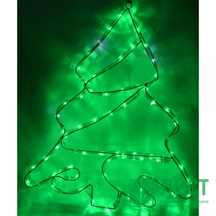 Гирлянда электрическая планшет уличная "Елка" 47*40см зеленый арт.196-191