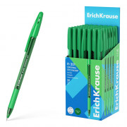 Ручка шариковая прозрачный корпус с резиновым упором (ErichKrause) R-301 Original зеленый, 1,0/0,5мм арт.60975 (Ст.50)