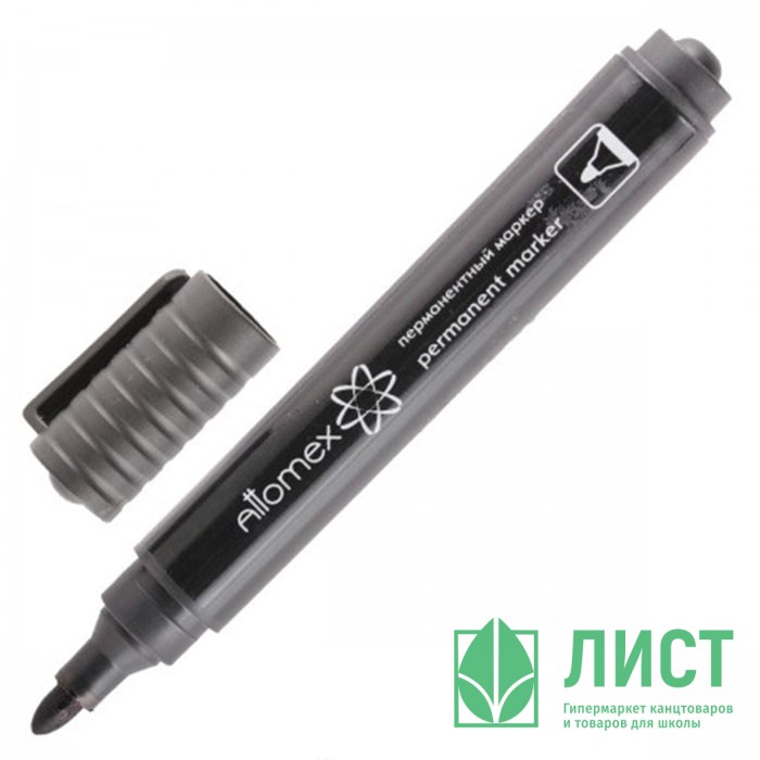 Маркер перманентный Attomex круглый 3мм черный арт.5043501