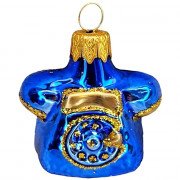 Украшение на ёлку стекло 06см "Телефон" синий п/у арт.ФУ-184/3