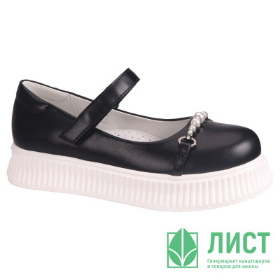 Туфли для девочки (TOM.MIKI) черные верх-искусственная кожа подкладка-натуральная кожа размерный ряд 32-37 арт.T-10751-B Туфли для девочки (TOM.MIKI) черные верх-искусственная кожа подкладка-натуральная кожа размерный ряд 32-37 арт.T-10751-B