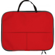 Папка А4 текстиль на молнии ручка-тесьма (deVENTE) внешний карман красная арт.3075141