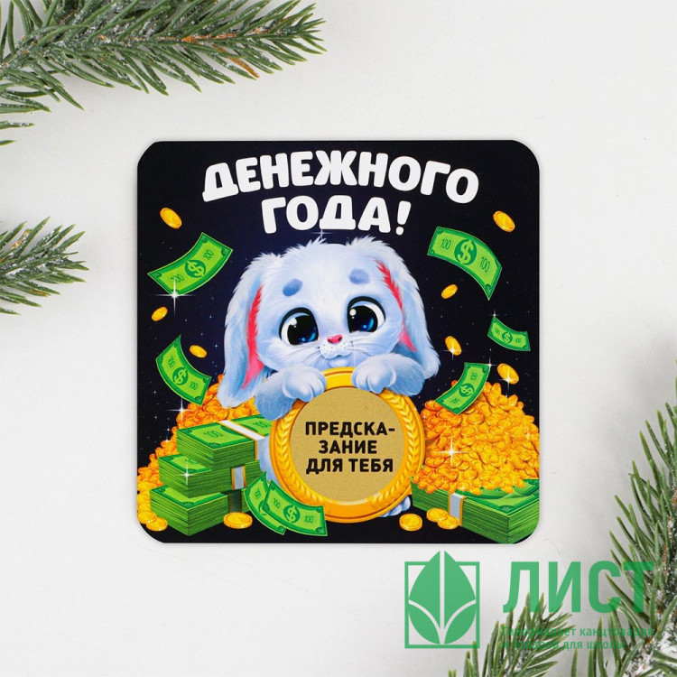 Магнит СГ "Денежного года" 08см со скретч-слоем арт.7673251