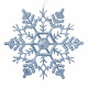 Украшение декоративное "Снежинка паутинка" голубой 0,2х16,5х16,5см арт.89093