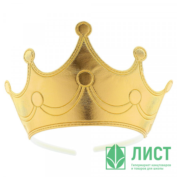 Корона "Царевна" на ободке цв.золото арт.3536467