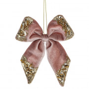 Украшение декоративное "Бант" 23*17см "Бархатная нежность" цв.розовый арт.793114