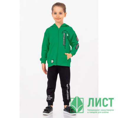 Комплект для мальчика арт.DMB 4977 размер 28/104-32/128 (толстовка+брюки) цвет зеленый Комплект для мальчика арт.DMB 4977 размер 28/104-32/128 (толстовка+брюки) цвет зеленый