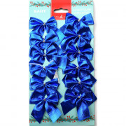 Украшение декоративное "Бант" 12шт/наб. 05см синий арт.88495