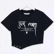 Футболка для девочки арт.Deloras 22536 размерный ряд 34/134- 44/164 цвет черный