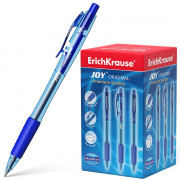 Ручка шариковая автомат(ErichKrause) JOY Original проз.корп. рез. упор синий 0,7мм арт.43346 (Ст.50)