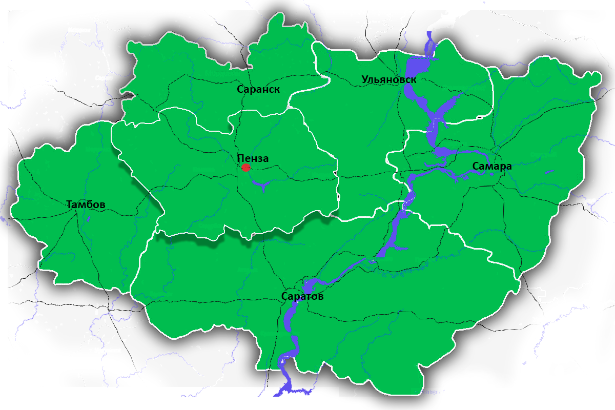 Карта регионов доставки